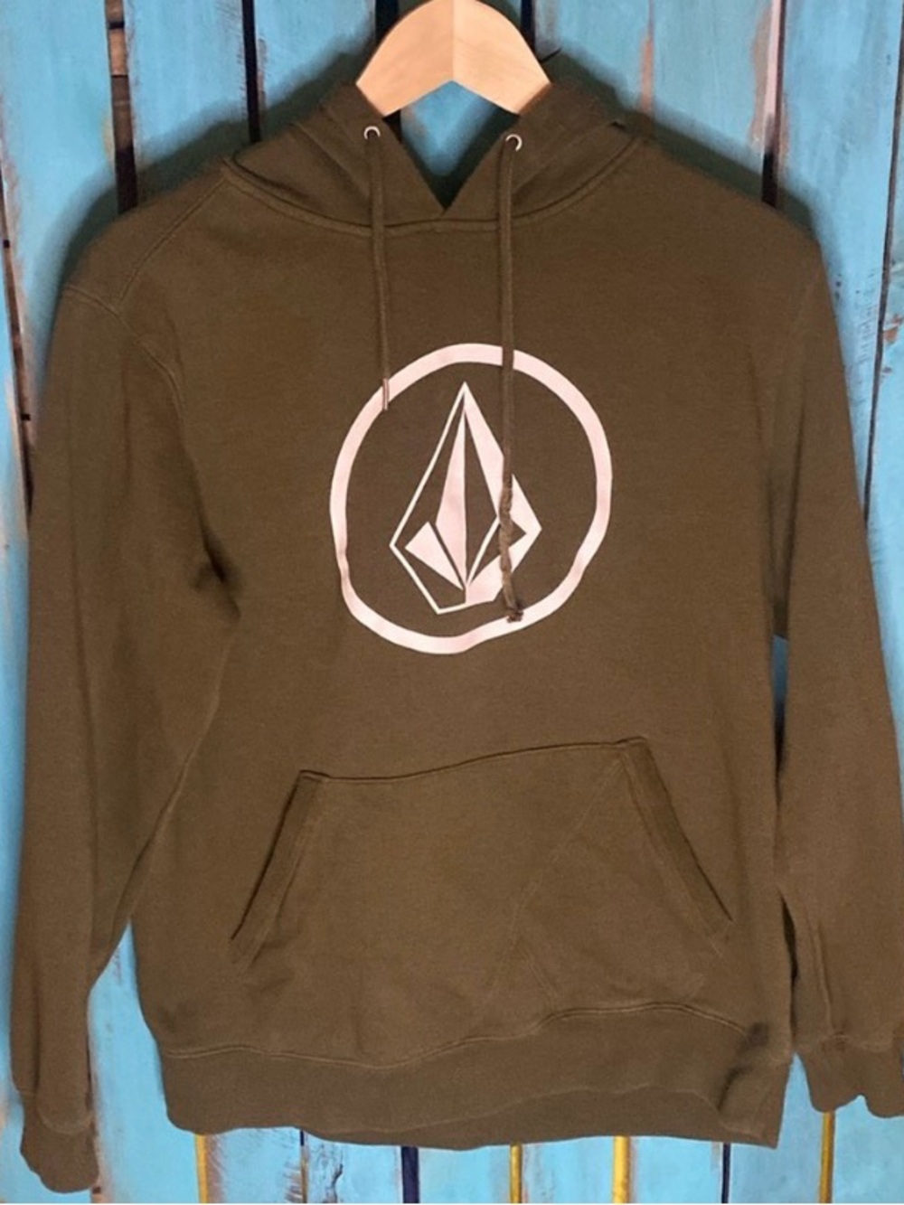 Volcom olive green pullover hoodie sweatshirt size medium